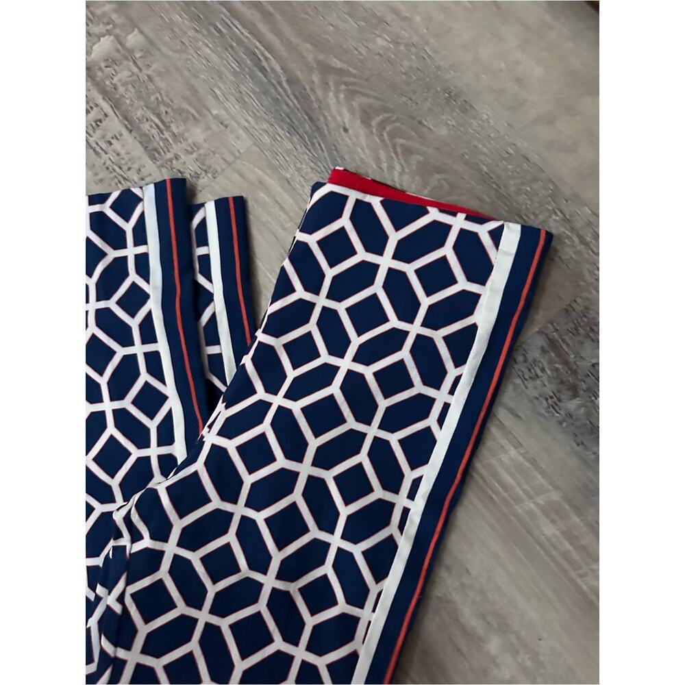 GRETCHEN SCOTT Gripeless Pull On Pants Lucy In The Sky With Diamonds Navy Shrimp - Picture 8 of 11